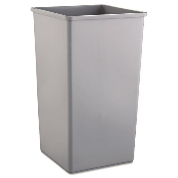 Rubbermaid Commercial Untouchable Waste Container Square Plastic 50gal Gray 3959GRA