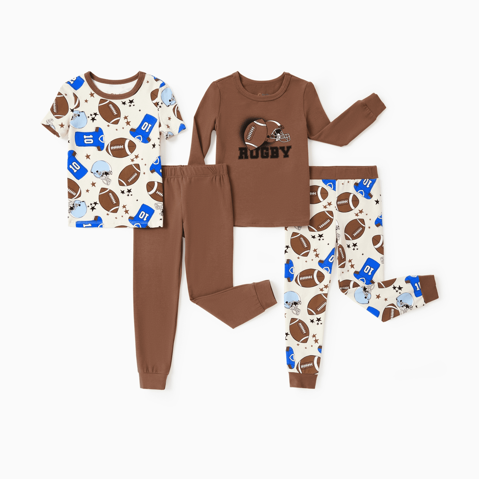 PATPAT 4-Pieces Baby Pajama Sets with Organic Cotton, Snug fit Pjs for Girls Boys Toddler Kids, Supersoft & Stretchy Sleeper