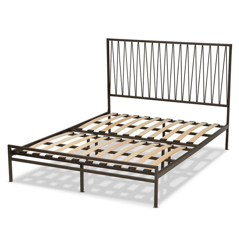 Baxton Studio Jeanette Modern and Contemporary Black Bronze Finished Metal Queen Size Platform Bed Baxton Studio Jeanette Modern and Contemporary Black Bronze Finished Metal Queen Size Platform Bed
