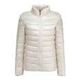 thumbnail image 1 of Chaqueta ligera de otoño e invierno para mujer, chaqueta ligera de talla grande con cuello alto, modelos básicos, 1 of 6