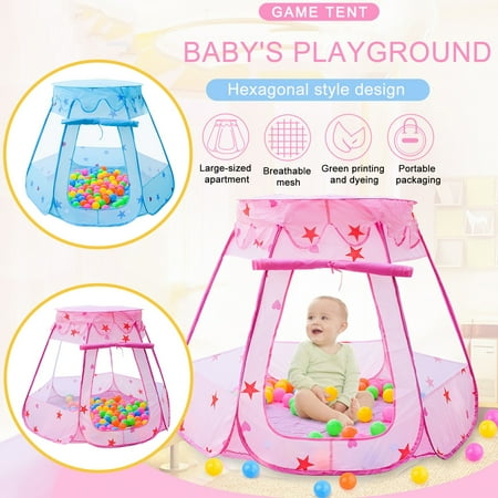 Foldable Tents for 1+ Years Old Portable Ball Pits Play Tent Foldable Ball Pits with Carrying Bag Indoor&Outdoor Play Tent for Home Holiday Garden Camping Picnic