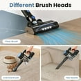 thumbnail image 2 of Haysky Cordless Vacuum Cleaner, Multi-Surface Removable Handheld Lightweight Stick Vacuum for Home, LED Headlights for Pet Hair, Carpet & Hard Floors, Silver, 2 of 10