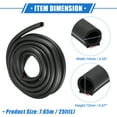 thumbnail image 6 of Unique Bargains Car D-Shape Windshield Weather Strip Seal 7.65m Windshield Guards Body Strip Universal Rubber Black, 6 of 6