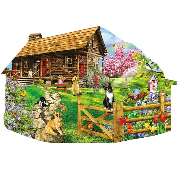 SUNSOUT INC - Mountain Spring - 1000 pc Special Shape Jigsaw Puzzle by Artist: Lori Schory - Finished Size 25.5" x 38.5" - MPN# 97044
