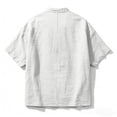 thumbnail image 4 of Aofany Men's Button Down Shirts Short Sleeve Casual Shirts Cotton Linen Summer Beach Shirts Vacation Shirts, 4 of 5