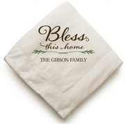 Bless This Home Personalized Sherpa Blanket