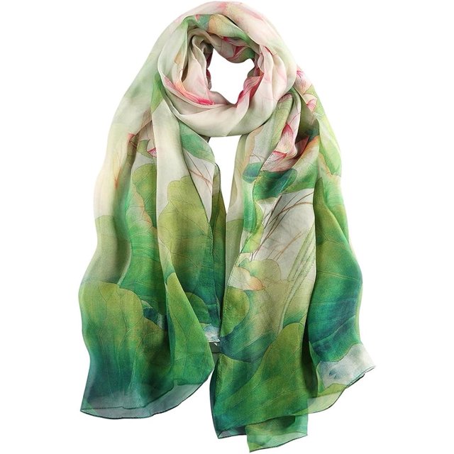 Pañuelo de seda para mujer 100% seda, pañuelo de seda floral, estola para vestido de noche boda, pañuelo de seda, 180*105cm