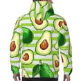 thumbnail image 5 of Bingfone Avocado Green Striped Men'S Drawstring Hoodie Long Sleeve Pocket Sweatshirts-Xx-Large, 5 of 9