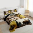 thumbnail image 3 of Manfei Rustic Lodge Cabin Bedding Comforter Set 2pcs, Bear Wolf Deer Plaid Twin Comforter Sets, Vintage Farmhouse Bedding Set, Luxury Bedroom Decor, 3 of 8