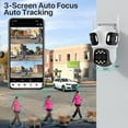 thumbnail image 4 of Three Lens PTZ IP Camera Outdoor 6K HD Three Screen WiFi Security Camera Auto Tracking 4K Dual Len Wirelss CCTV Camera iCsee, 4 of 7