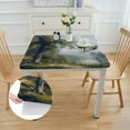 thumbnail image 2 of WYYP Landscape Stream Horse Drawn Carriage Square Table Cover 100% Polyester Fiber 52*52, 2 of 8