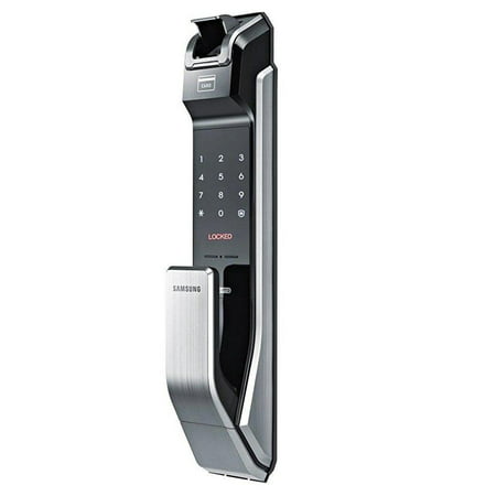 samsung digital door lock shs-p718lbk/en fingerprint push pull two way latch mortise english version (morise -
