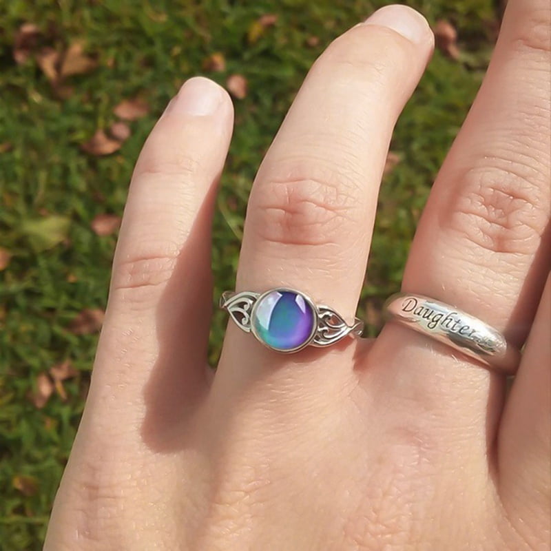 Unisexe Gypsy Boho humeur Bague Couleur Changement émotion sentiment Band Ring US 11