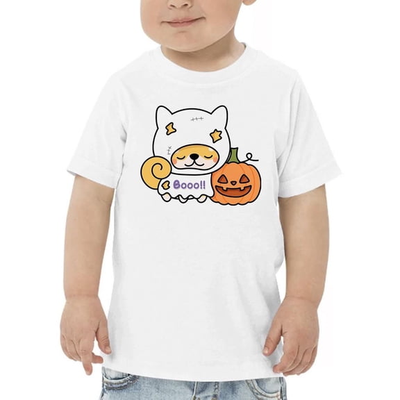 Halloween Shiba Ghost Costume T-Shirt Toddler -Image by Shutterstock,  2 Toddler