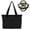 Black:1 piece, variant on Ikoopy Puffer Tote Bag for Women Lightweight Puffer Work Tote Handbag with Cup Holder Portable Travel Gym Bag for Travel Work Daily