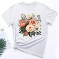 thumbnail image 3 of ICHUANYI Women's Summer Tops Fashion Crewneck Floral Print Short Sleeve T Shirt Casual Loose Shirts New Style, 3 of 3