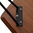 thumbnail image 4 of LeisureMod Modern Coffee 47" Rectangular Wood with Sturdy Metal Legs Wooden Cocktail Table for Living Reception Room, Elmwood Collection, Walnut, 4 of 10