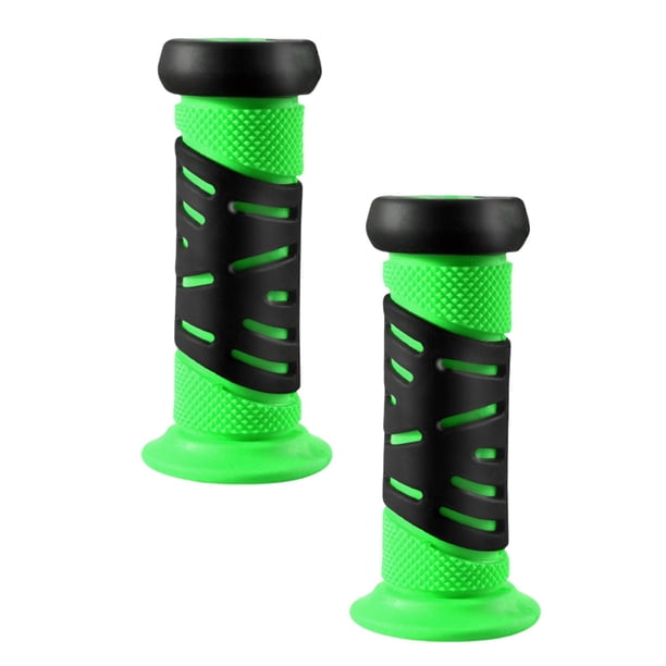 Puños de bicicleta para niños, antideslizantes, suaves, duraderos, ligeros, de goma. Verde