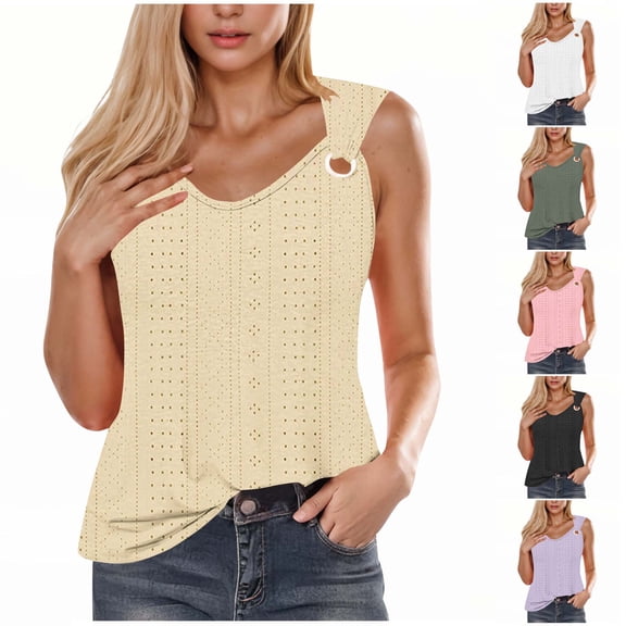 Ahuyic Womens Sleeveless Top,Tank Tops for Women,Womens Fashion Printed Short Sleeves Blouse Round Neck Casual