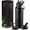 Black, variant on SipX™ 40 oz Insulated Water Bottle with 3 Lids – Leakproof Stainless Steel, Triple Insulated – Stainless