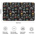thumbnail image 3 of Colorful Games Symbol Black Pattern Bathroom Rugs Mat,Non Slip Microfiber Bathroom Rug,Rubber Backing,Soft Bathroom Mats for Bathroom Floor,Tub and Shower,17x30in(43x75cm), 3 of 5