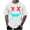 White, variant on WREESH Halloween T-Shirts Summer Fashion Casual Men's Round Neck Printed T-Shirt Top Black