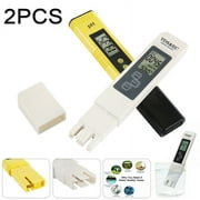 Nyidpsz 2Pcs High Accuracy PH Meter TDS EC LCD Water Purity PPM Filter Hydroponic Pool Tester Tool