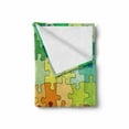 thumbnail image 2 of Abstract Soft Flannel Fleece Blanket, Colorful Puzzle Pieces Fractal Children Hobby Activity Leisure Toys Cartoon Image, Cozy Plush for Indoor and Outdoor Use, 50" x 60", Multicolor, by Ambesonne, 2 of 6