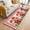 Red, variant on Runner Rug 2 x 6 Ft, Red Pink Geranium Washable Non-Slip Floor Mat for Kitchen Hallway/Entryway, Botanical Floral Sage Gingham Plaid Long Kitchen Runner Area Rugs for Living Room, Low-Profile