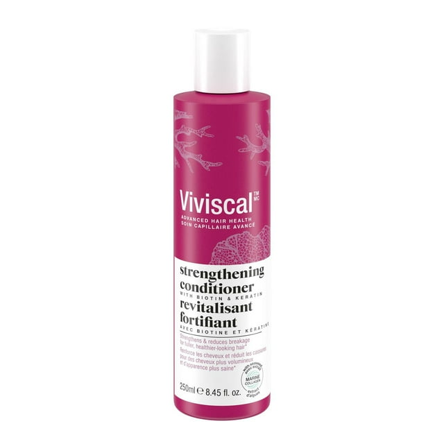 Viviscal Après-shampoing épaississant à la biotine et à la kératine pour des cheveux plus sains, 250 ml