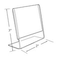 thumbnail image 2 of Vertical Slanted, L-Shape Acrylic Sign Holder (2"W x 3"H), 2 of 3