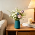 thumbnail image 6 of Hyknon Flower Vase, 5.9" Diamond Relief Flower Vases, Conical Danish Streamlined Flower Vases for Centerpieces Decor, Drop-Resistant Plastic Vase Ornament for Dining Table Living Room Wedding Bedroom, 6 of 7