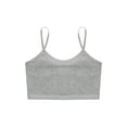thumbnail image 3 of renvena Kids Girls Basic Sports Bra Top Athletic Yoga Cami Bra Hip Hop Jazz Dance Crop Top Size 8-12 Grey 8-10, 3 of 7