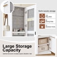 thumbnail image 6 of S-HOME 360 Degree Rotating Makeup Cabinet With Full-Length Mirror, Space-Saving Storage Unit For Jewelry And Accessories, 6 of 13