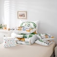 thumbnail image 6 of Feelyou Magic Dragon Animal Bedding Comforter Set 7 Pieces for Kids, Hippo Zebra Wildlife Full Bedding Set, Green Leaf Plant Reversible Fitted Sheet Flat Sheet, Microfiber Bedroom Decor, 6 of 8