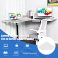 thumbnail image 6 of Gymax Dual-Motor L Shaped Standing Desk Ergonomic Sit Stand Computer Workstation Black & White, 6 of 10