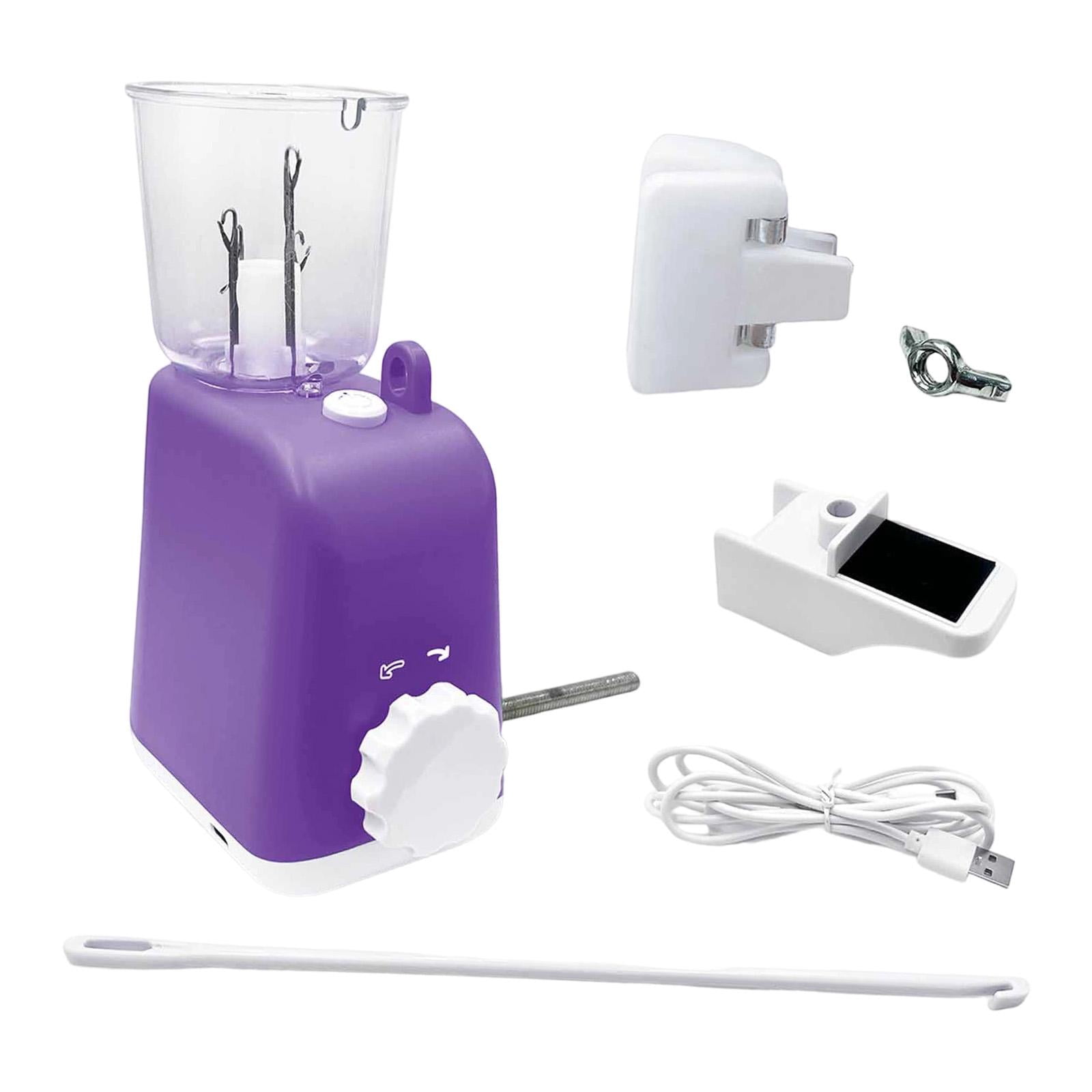 GUOOL Electric Knitting Machine manual knitting machine automatic knitting loom weaving machine yarn maker portable PP material suitable for bracelets necklaces handcraft home party gift Violet