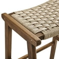 thumbnail image 6 of Modway Saoirse Woven Rope Wood Bar Stool - Set of 2 in Walnut Natural, 6 of 10