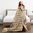thumbnail image 5 of Wijzvio Gifts For 50th Marriage Throw Blanket Soft Fuzzy Fleece Blanket For Couch Bed Living Room Decoration 80"X60", 5 of 9