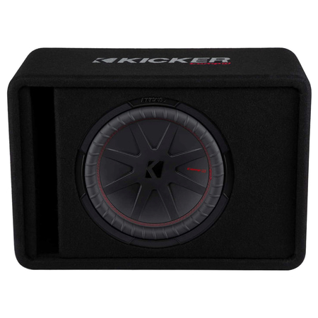 UPC: 0713034019961 | KICKER Single 12 Inch 2 Ohm 500W RMS Power CompR Subwoofer Enclosure  Black
