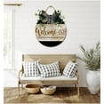 thumbnail image 5 of Welcome-ish Depends Who You Are Sign Front Door Porch Decorations, Round Rustic Wood Hanging Sign for Farmhouse Porch Outdoor Home Holiday Front Door Sign Decor, 5 of 5