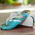 thumbnail image 3 of POLERO Flip Flops for Women Watercolor Hawaii Beach Arch Support Waterproof Shower Shoes for Daily Walking, 3 of 7