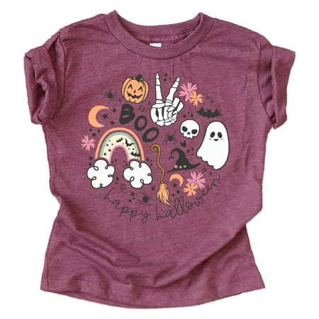 

Spooky Things Shirts and Bodysuits for Baby and Toddler Youth Girls Halloween Outfits Vintage Burgundy Shirt Youth Medium