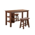 thumbnail image 2 of Boraam Brittany 3pc Rectangular Dining Room Table Set - Chestnut Wire-Brush, 2 of 18