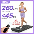 thumbnail image 5 of TKW 4-in-1 Walking Vibration Pad, Gift for Mom, Lightweight Under Desk Walking Pad Treadmill, 200–300 lbs Capacity, Low-Noise Motor, with Handle, Remote Control & Wheels, LED Display, 5 of 10
