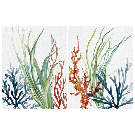 Masterpiece Art Gallery Ocean Magic I & II Marine Botanical by Carol Robinson Canvas Art Print