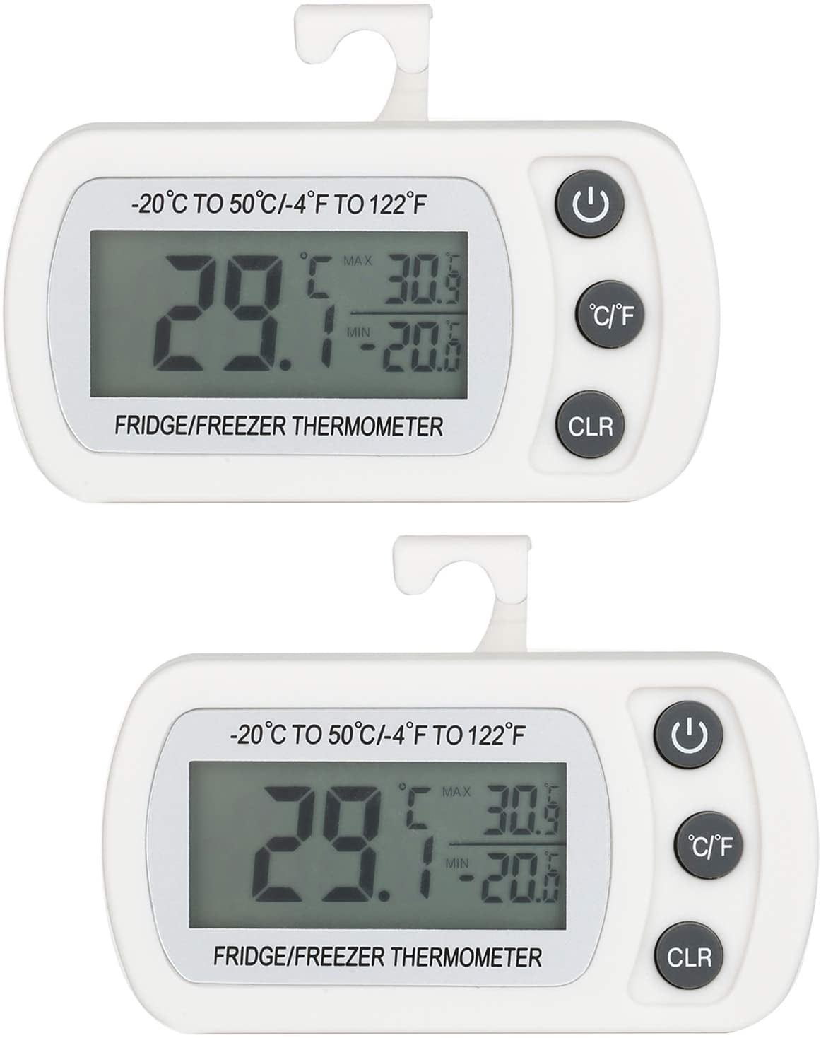 White Digital LCD Refrigerator Fridge Freezer Temperature Thermometer 