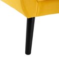 thumbnail image 3 of Accent Chair, Midcentury Modern Button Upholstered Sofa Armchair, Velvet Fabric Tufted Back Single Sofa Chair with Black Wooden Legs for Living Room Bedroom Home Office, Yellow, 3 of 7
