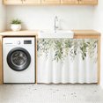thumbnail image 3 of Spring Botanical Cabinet Curtain 28"Wx35"L, Dustproof Under Sink Skirt with Self Adhesive Tape, Teal Eucalyptus Leaves Watercolor Cabinet Curtain Cover for Bathroom Vanity, Kitchen Sink, Laundry Room, 3 of 9