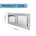 thumbnail image 3 of 1pc Stainless Steel Venting Panel for Grill Accessory, 9.1x4.5in Rectangular Louvered Panels Vent Air Grill Cover for Masonry Fire Pits & Outdoor Kitchens, Air Vent Covers Dryer Vent Cover Outside, 3 of 9